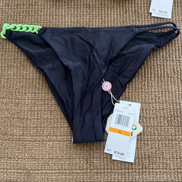 Red Carter Side Chain Bikini Set, Top-XS, Bottom-Small - Picture 3 of 6